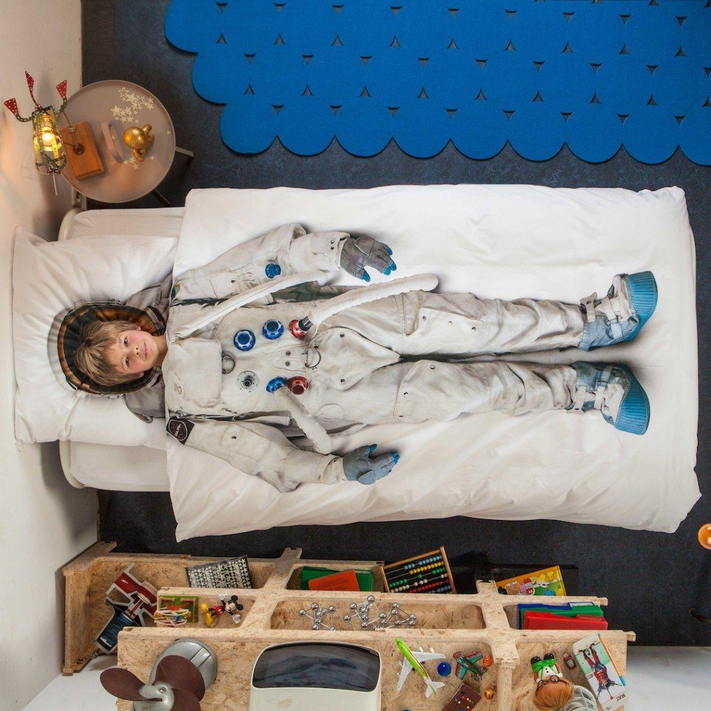 Snurk Kinderbettwäsche Astronaut, Perkal, 2 teilig, günstig online kaufen