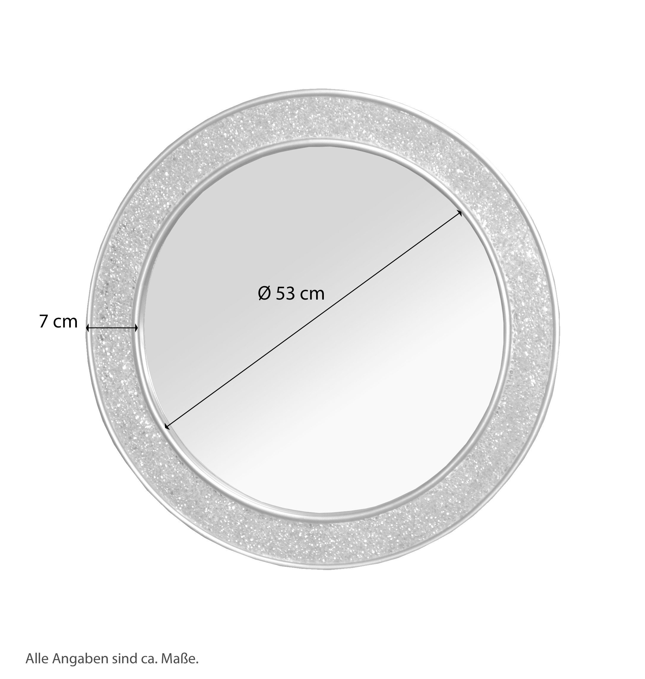 moebel-direkt-online Wandspiegel wahlweise rund oder eckig günstig online kaufen
