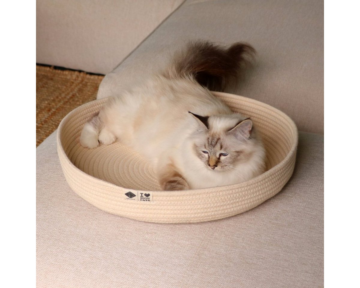 Thumbnail - D&D Tierkorb Katzenkorb I Love Happy Cats Jess beige