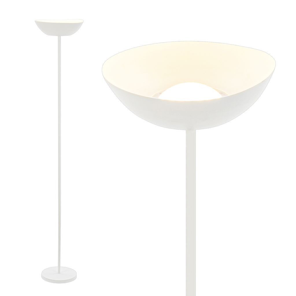 Briloner Leuchten Stehlampe Stehleuchte dimmbar touch Akku Wohnzimmer Kabellos 1500016, Dimmfunktion, LED fest integriert, 2700K - Extra-Warmweiß, LED Stehleuchte 170 x 25 cm Weiß 8W Wohnzimmer Flur Schlafzimmer Büro