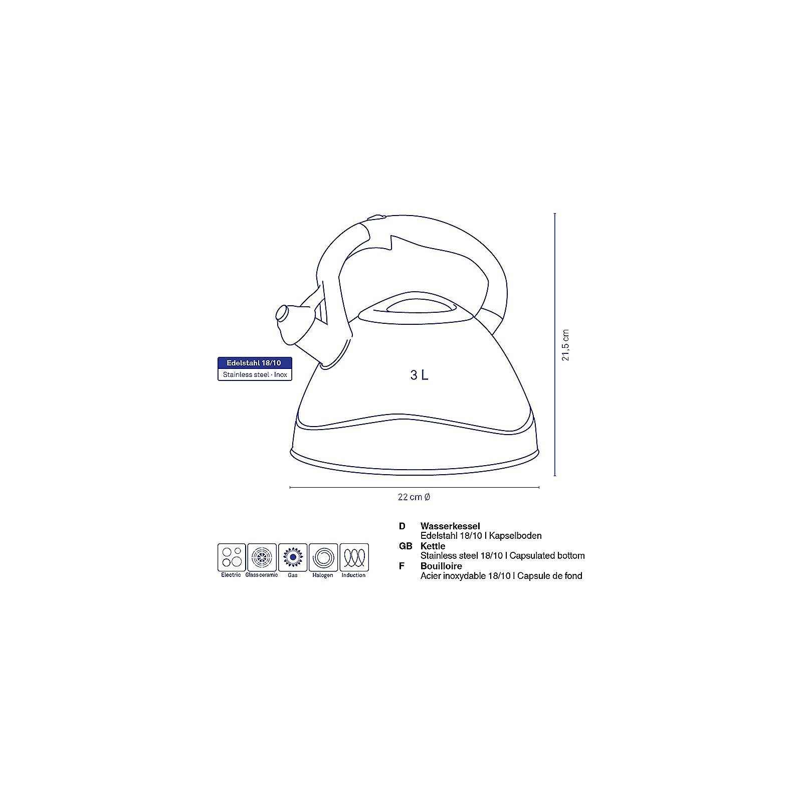 kela Wasserkessel Varus 11658