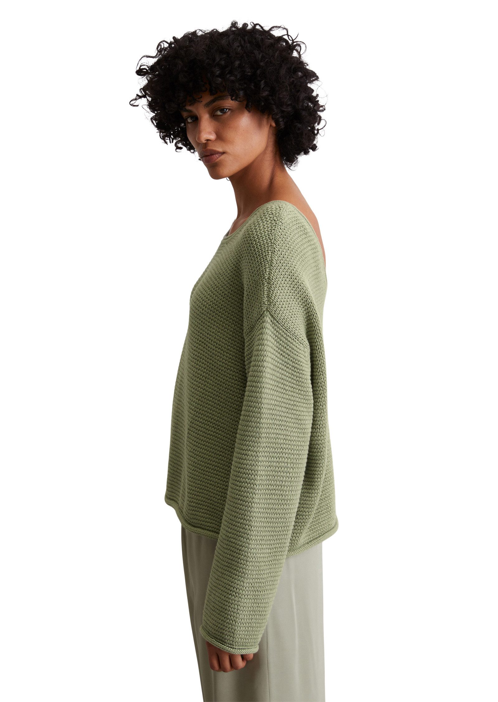 Marc O'Polo Rundhalspullover aus Organic Cotton günstig online kaufen