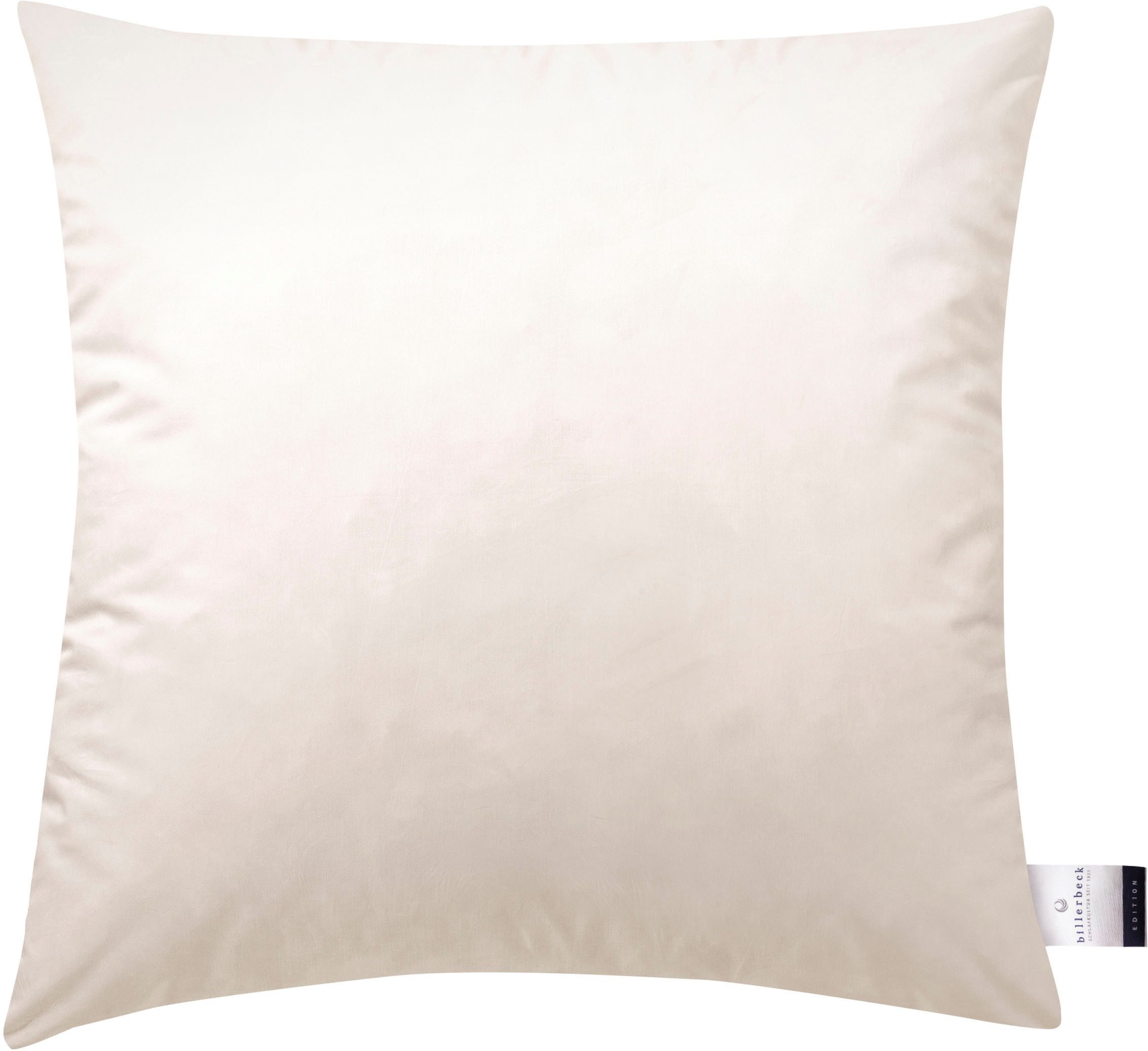 billerbeck Federkopfkissen E14 Greta, Kopfkissen 40x80, 70x80, 80x80 cm, Füllung: Füllung: 85% Entenfeder, 15% Entendaune, Bezug: 100% Baumwolle, Seitenschläfer, Bauchschläfer, Rückenschläfer, Die Daunendecke mit dem blauen Engel