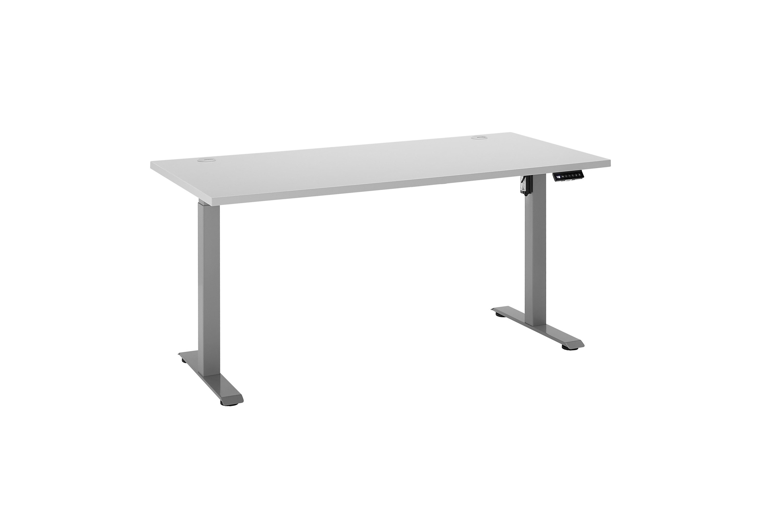 Bega Consult Schreibtisch höhenverstellbar, Eiche Sonoma Dekor / Grau - 160x75/118x77 (BxHxT)