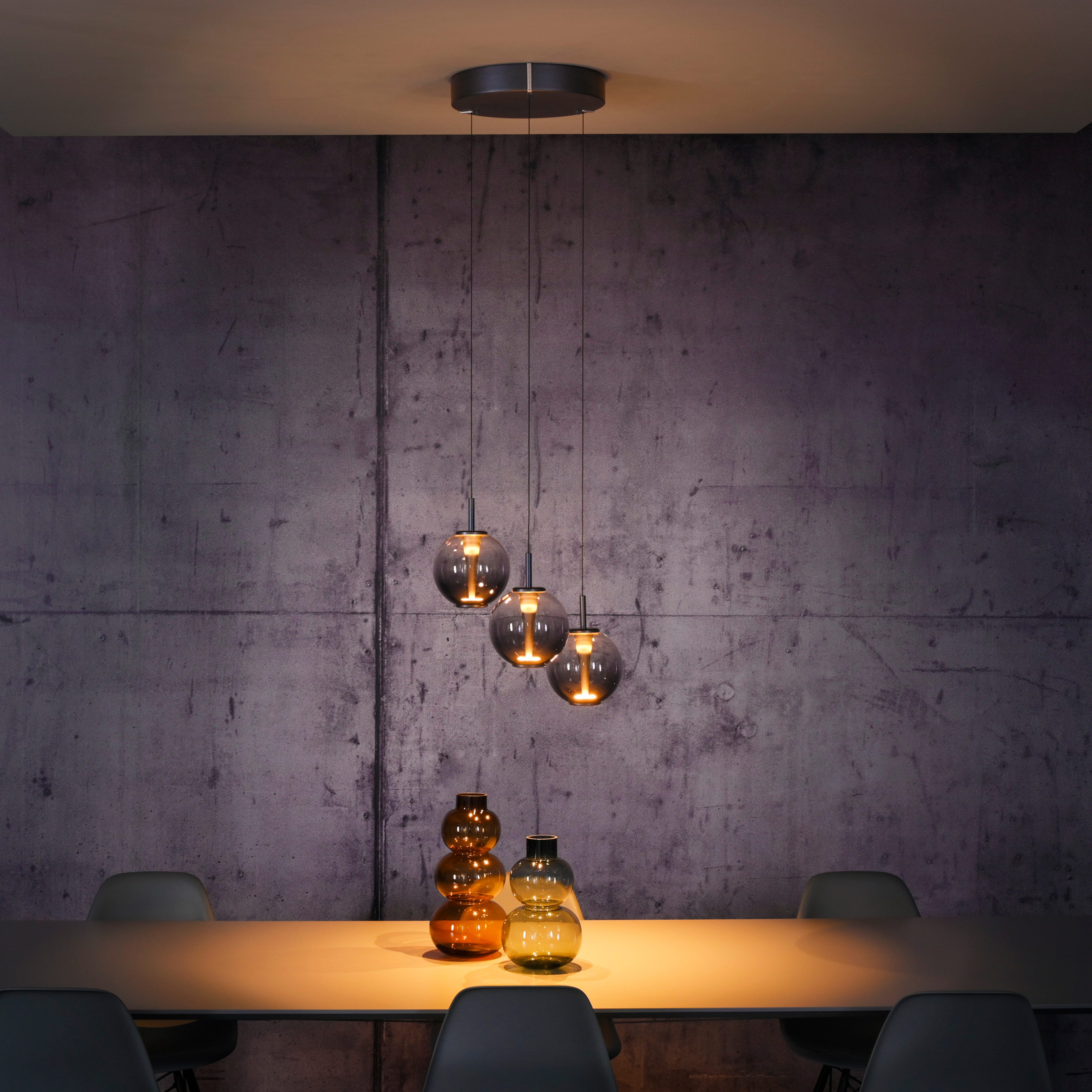 Neuhaus PURE LED Pendelleuchte PURE E-Infinity, CCT - über Fernbedienung, LED fest integriert, warmweiß - kaltweiß, e-SLIDE® Funktion, CCT, dimmbar, Fernbedienung