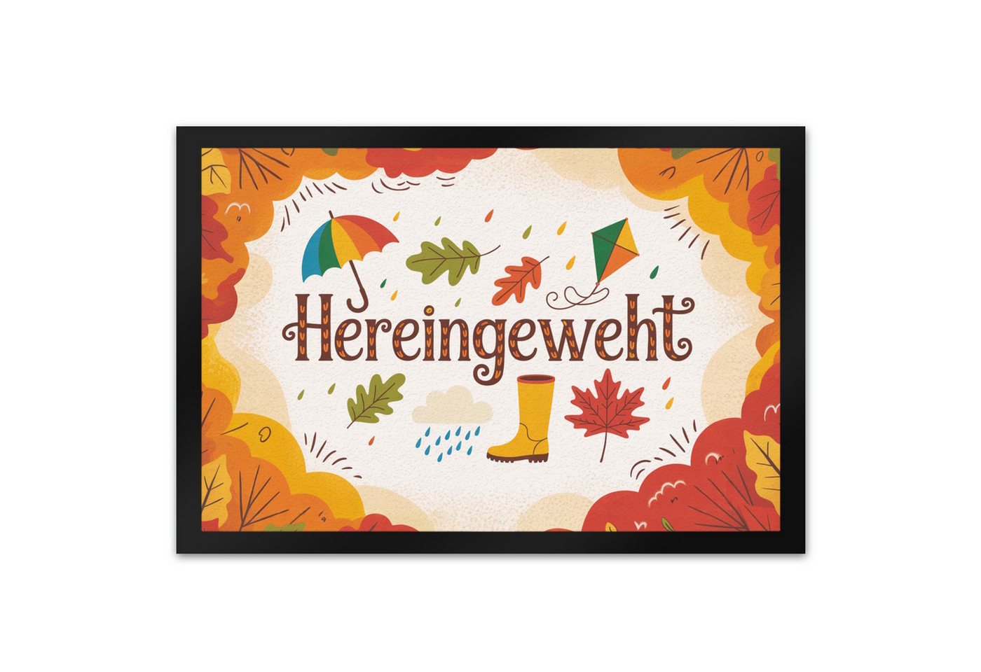 speecheese Fußmatte Hereingeweht Fußmatte XL in 40x60 cm mit Herbstmotiven
