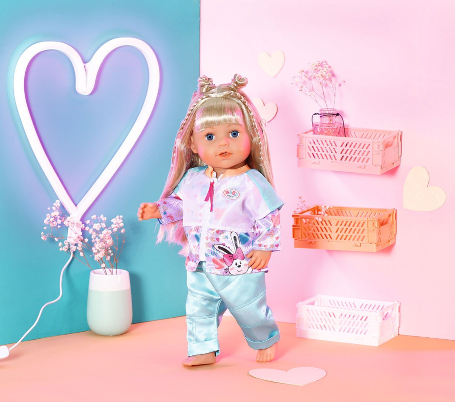 Baby Born Puppenkleidung Freizeitanzug Aqua, 43 cm, mit Kleiderbügel günstig online kaufen