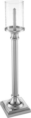 Guido Maria Kretschmer Home&Living Standkerzenhalter, für Stab- und Stumpenkerzen, Höhe 83 cm, Aluminium mit Glaseinsatz