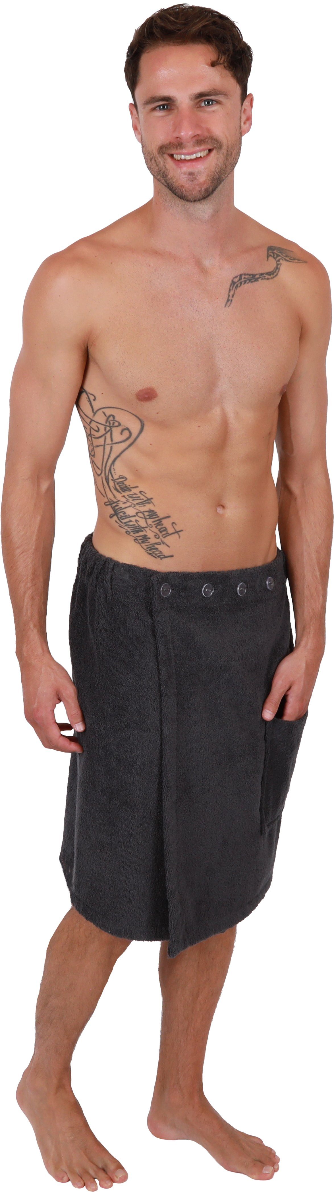 Betz Kilt Frottee Saunakilt BERLIN mit Knöpfen für Herren 420 g/m²