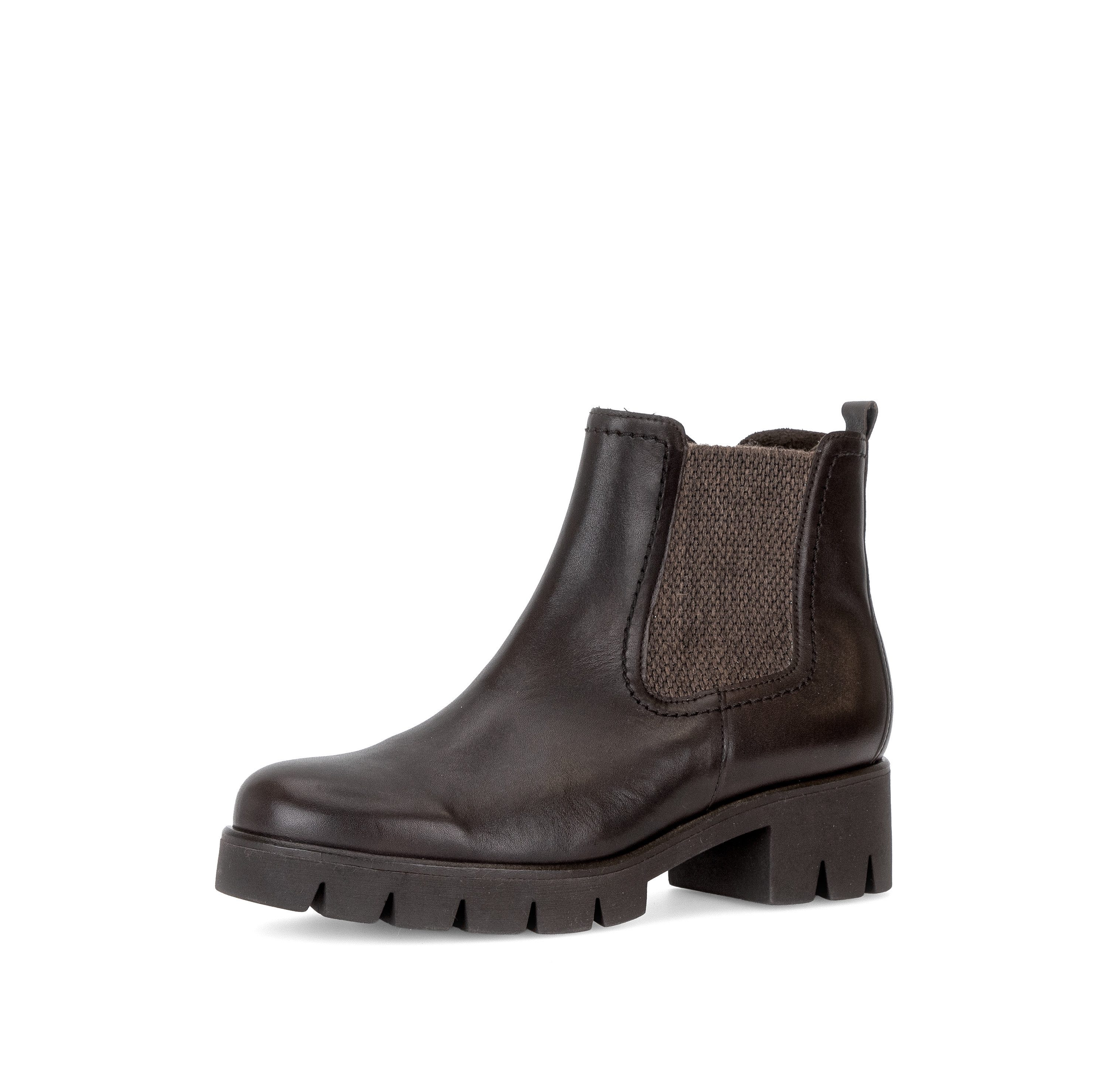 Gabor Chelseaboots Blockabsatz, Herbstboots mit Stretcheinsatz an der Außenseite