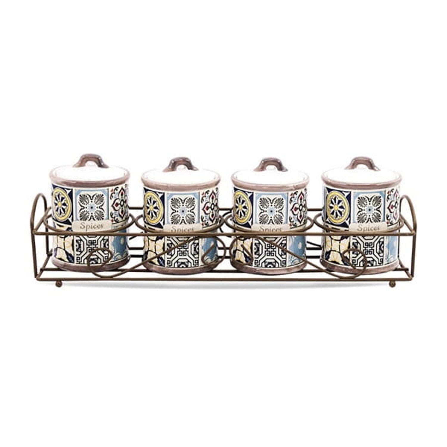 Feel Maestro Vorratsdose MR-20005-04CS Set mit 4 Keramikbehältern für die Küche, Holiday in Porto