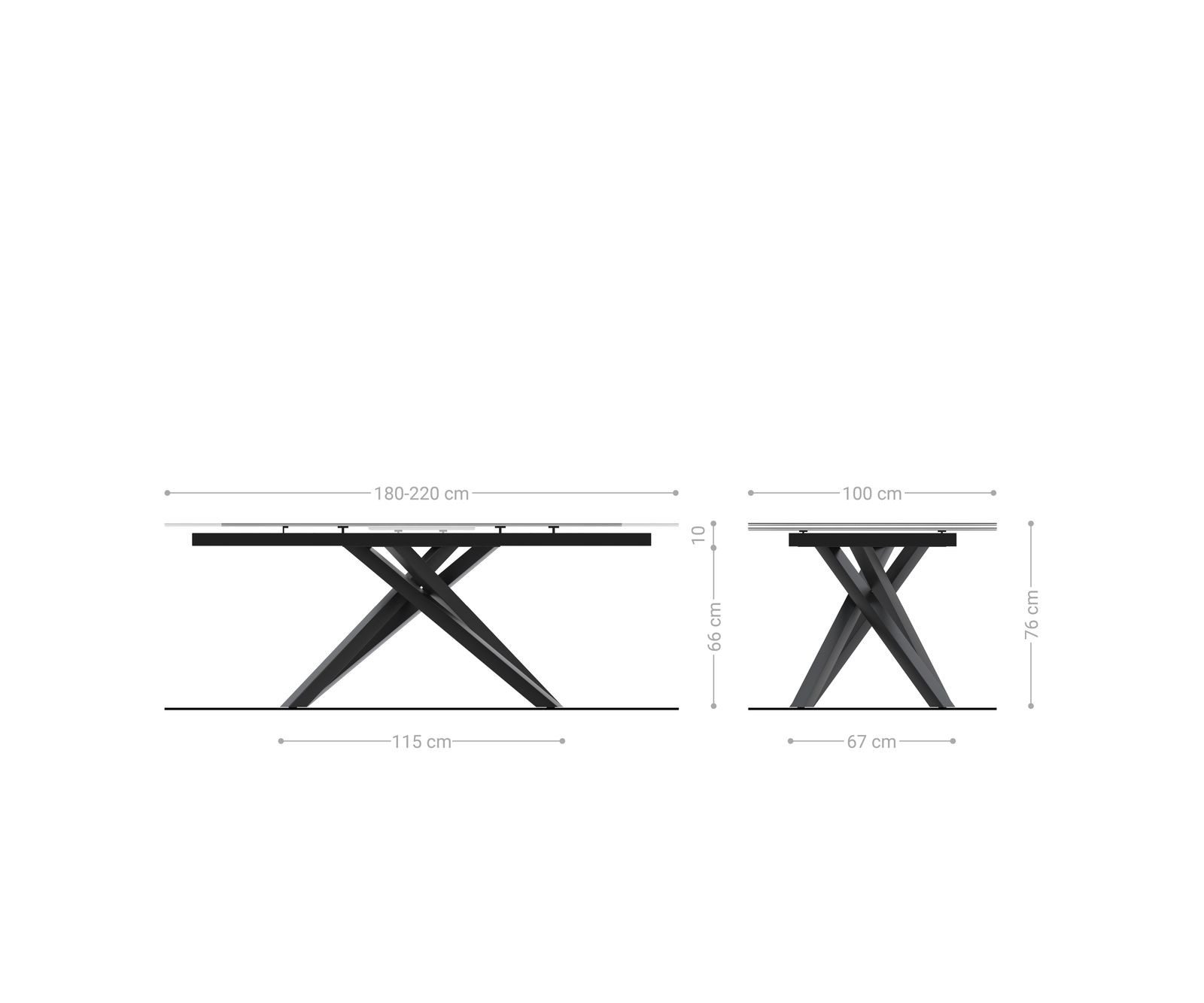 DELIFE Esstisch Edge, Keramik Laminam® Sabbia günstig online kaufen