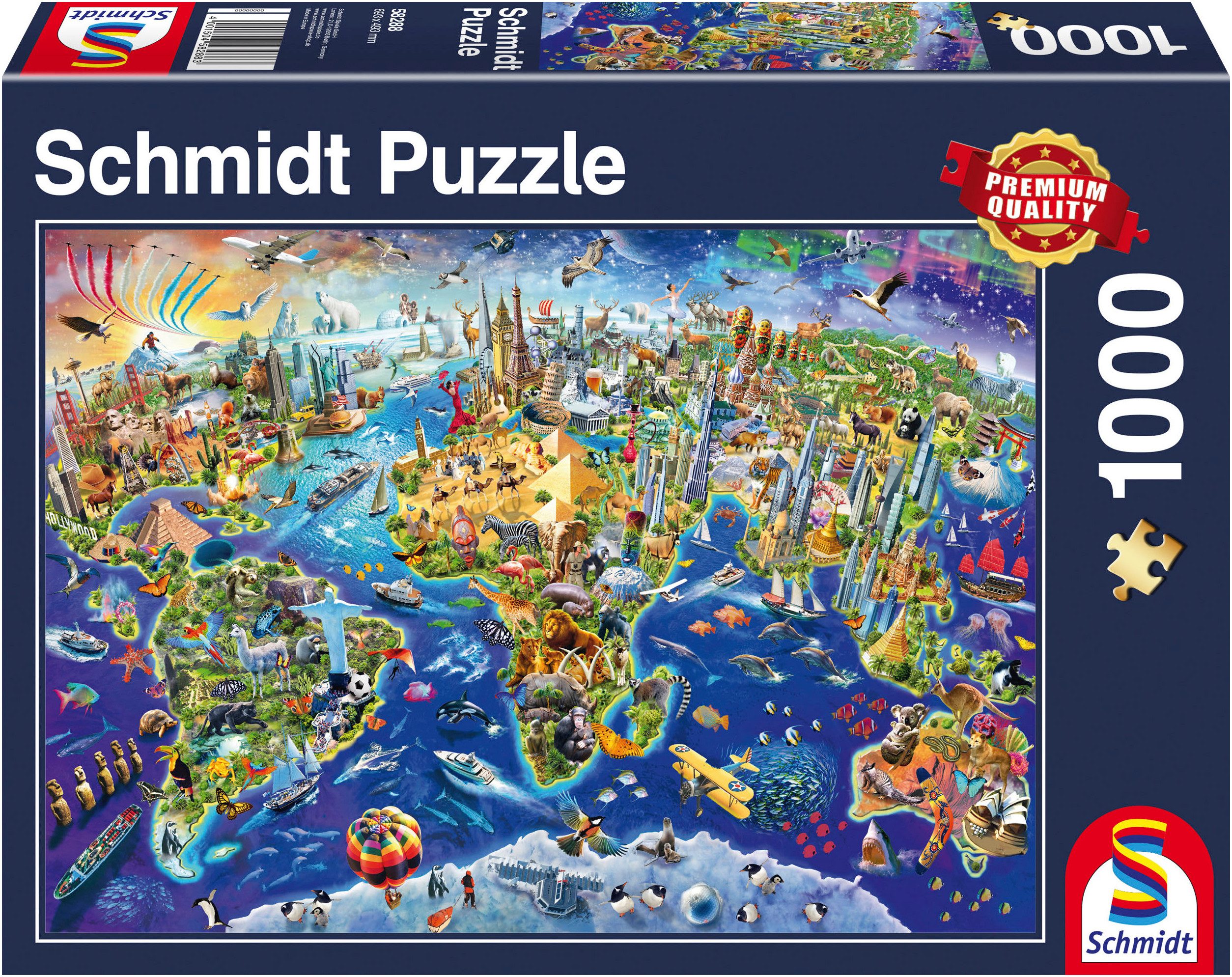 Schmidt Spiele Puzzle Entdecke unsere Welt, 1000 Puzzleteile günstig online kaufen