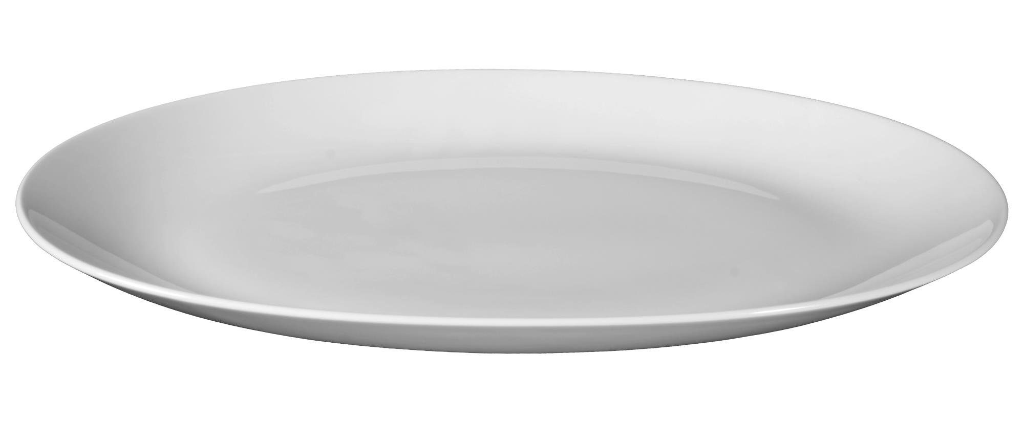 Seltmann Weiden Geschirr-Set Platte oval 38 cm Lido weiss uni 00003 von Seltmann Weiden, Porzellan
