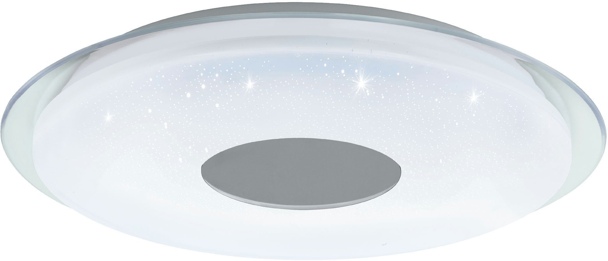 EGLO Deckenleuchte LANCIANO-Z, LED fest integriert, warmweiß - kaltweiß,  Deckenleuchte in weiß und transparent aus Stahl, Hochwertige und moderne  Leuchte von EGLO Leuchten