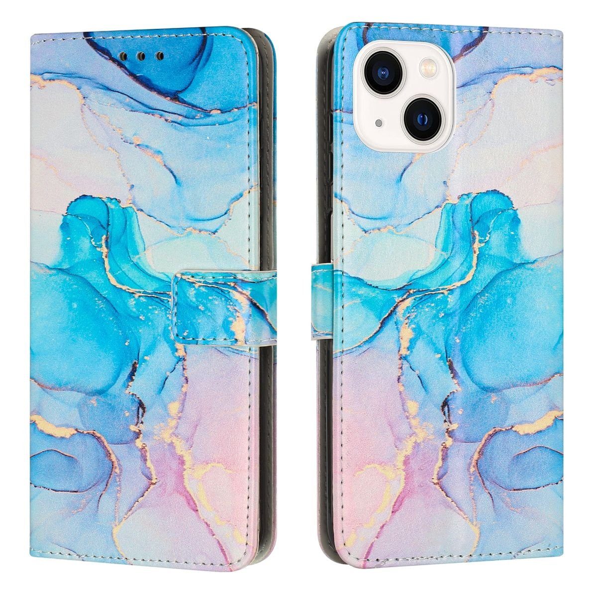 König Design Handyhülle Apple iPhone 15, Schutzhülle Schutztasche Case Cover Etuis Wallet Klapptasche Bookstyle
