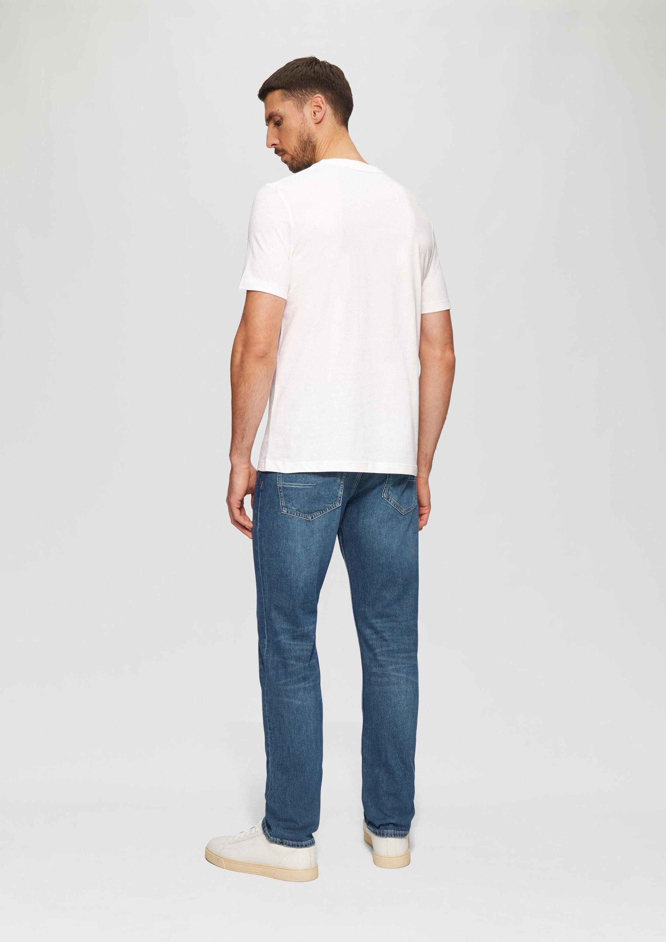 s.Oliver Kurzarmshirt T-Shirt T-Shirt mit Crew Neck und Frontprint