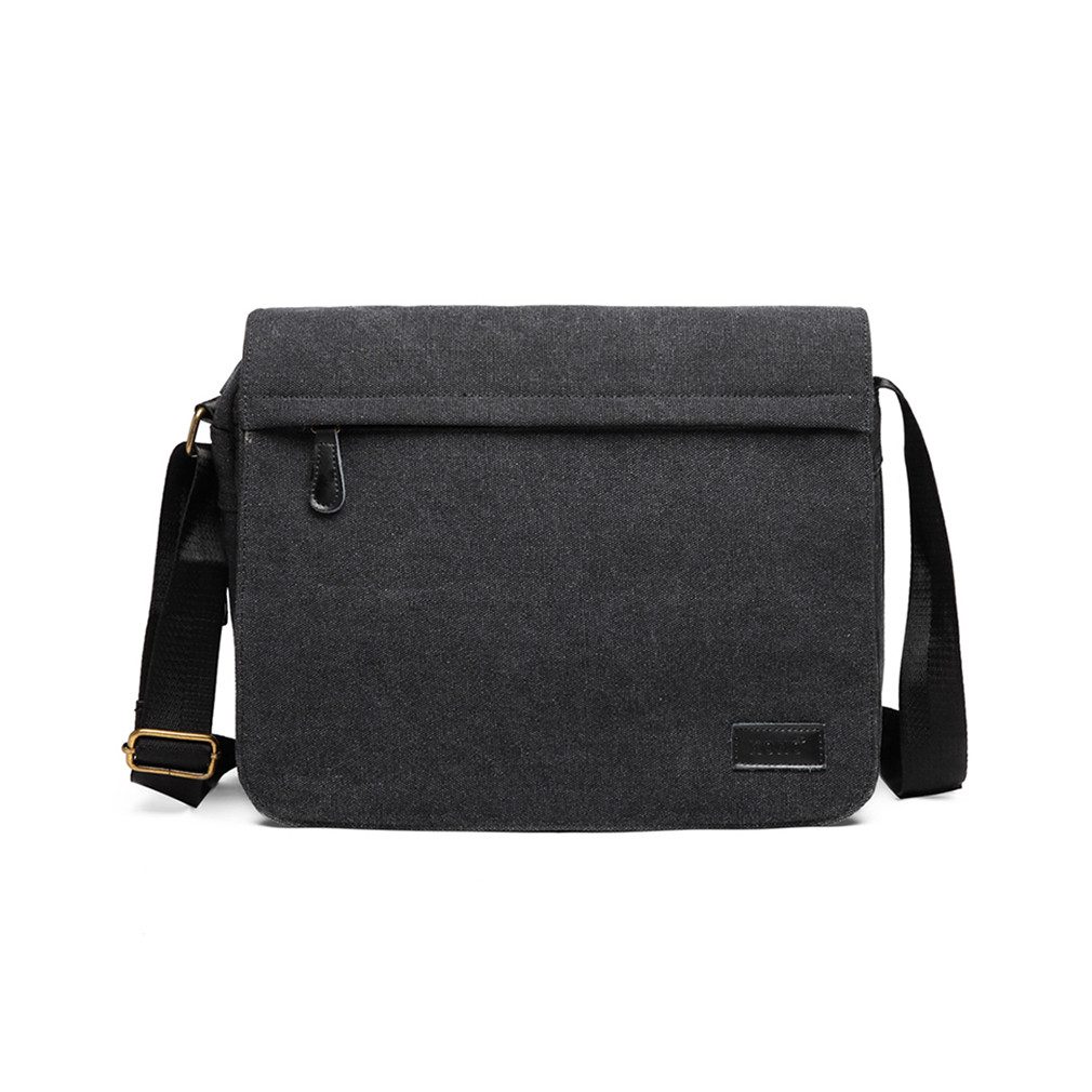 KONO Umhängetasche Canvas Messenger Bag Wasserdichte 13-Zoll Laptoptasche - Damen Herren