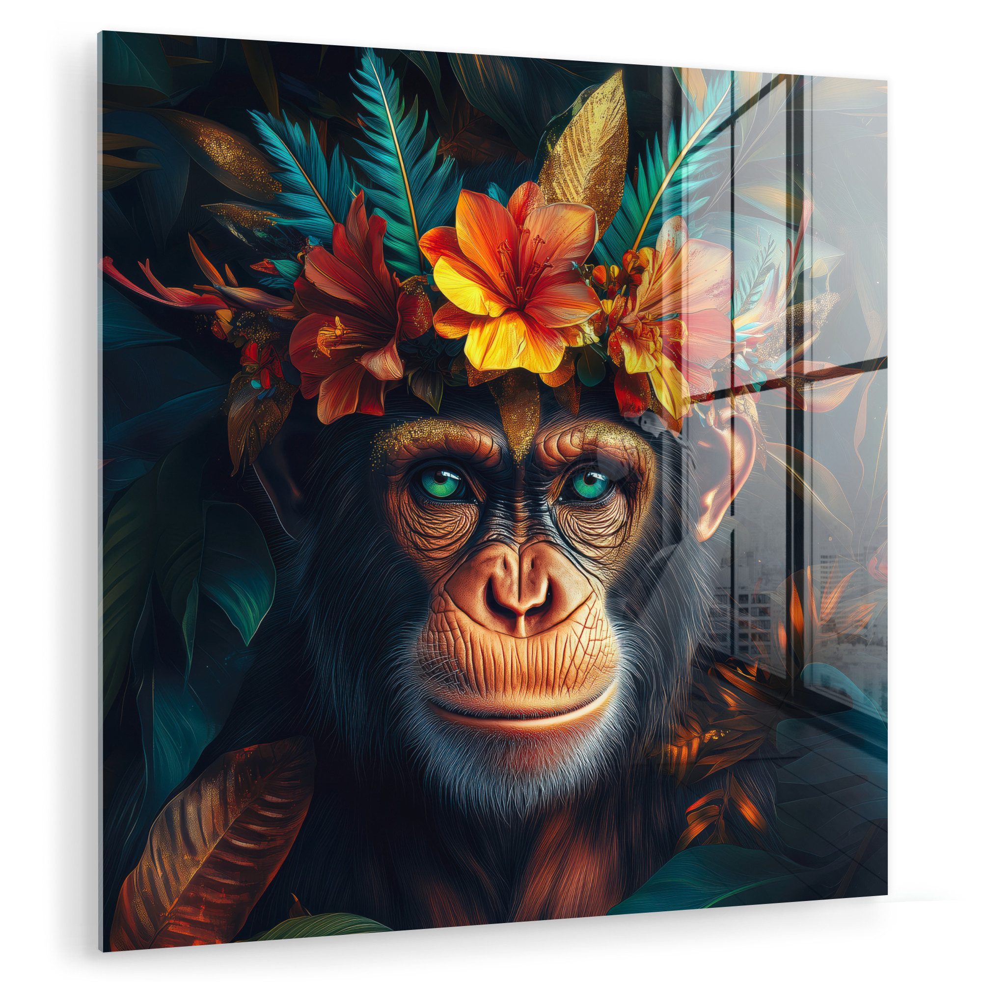 MuchoWow Acrylglasbild Schimpanse - Affe - günstig online kaufen