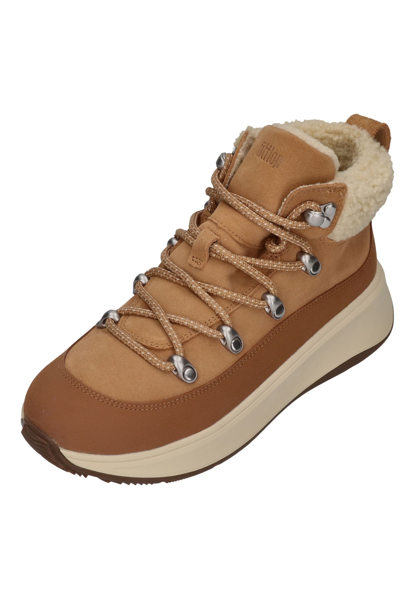 Fitflop F-MODE TEDDY-COLLAR WARM Stiefelette Desert Tan