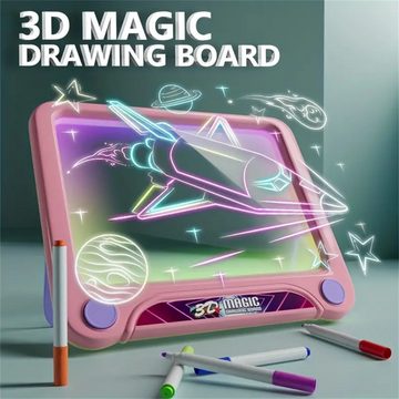 RefinedFlare Zaubertafel LED-Schreibfarbe 3D-Malerei-Schreibtafel, Kinderspielzeug