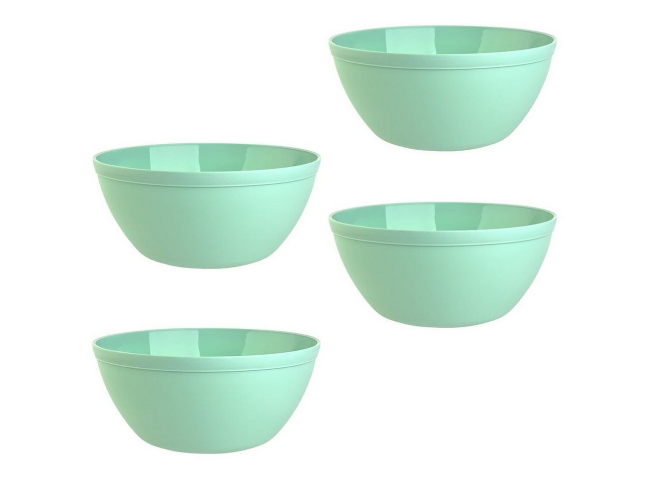 Engelland Müslischüssel Plastikschale, 900 ml, PP-Kunststoff (BPA-frei), (Vorteils-Set, 4-tlg), spülmaschinengeeignet, mikrowellengeeignet, Ø 16 cm, BPA-frei