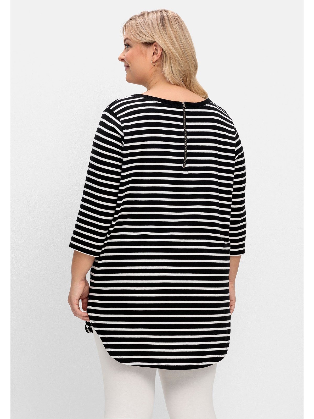 Sheego Longshirt Große Größen mit Streifen günstig online kaufen