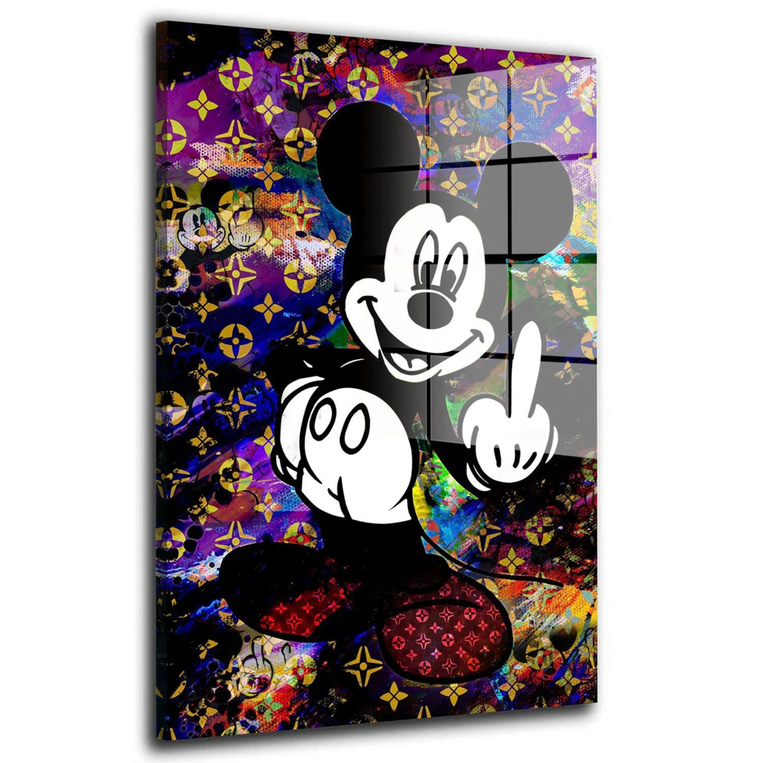Artedinoi Acrylglasbild Pop Art Luxury Mickey Acrylglas Wandbild Bild Wanddeko Wohnzimmer XL