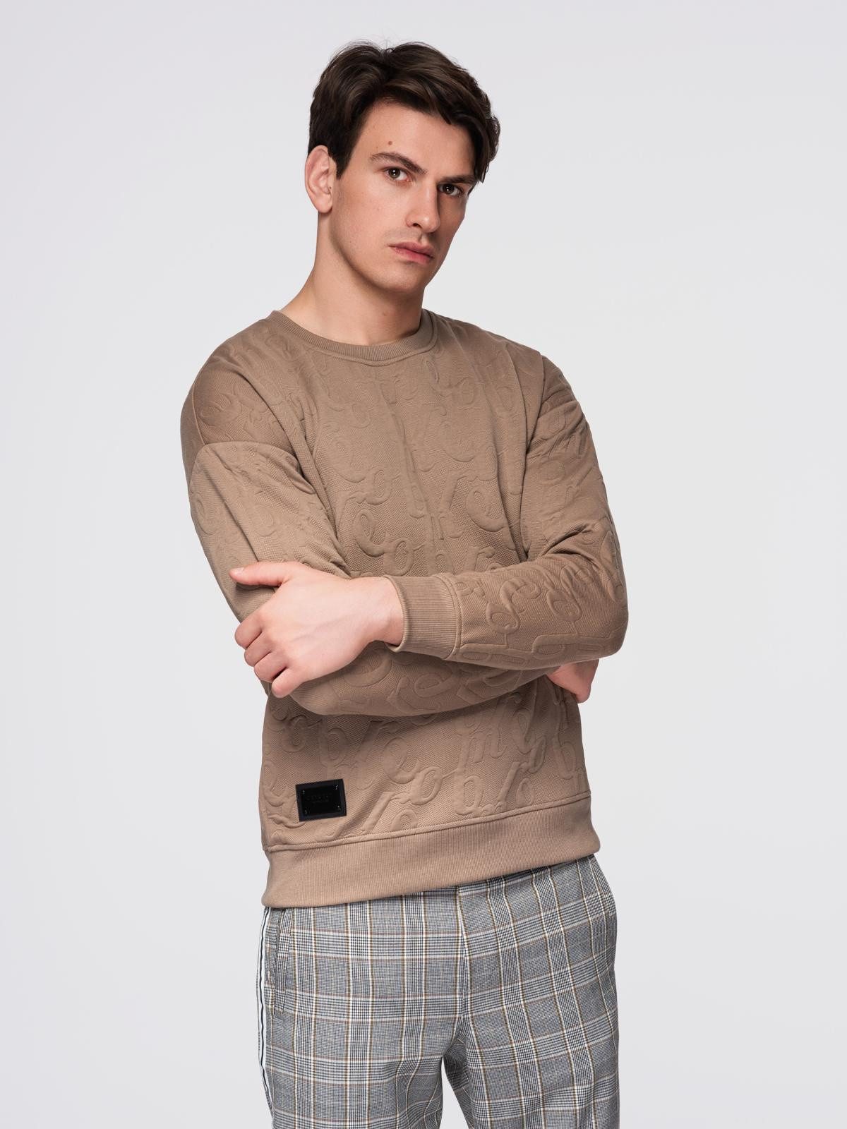OMBRE Sweatshirt Sweatshirt RELAXED FIT mit geprägten Buchstaben
