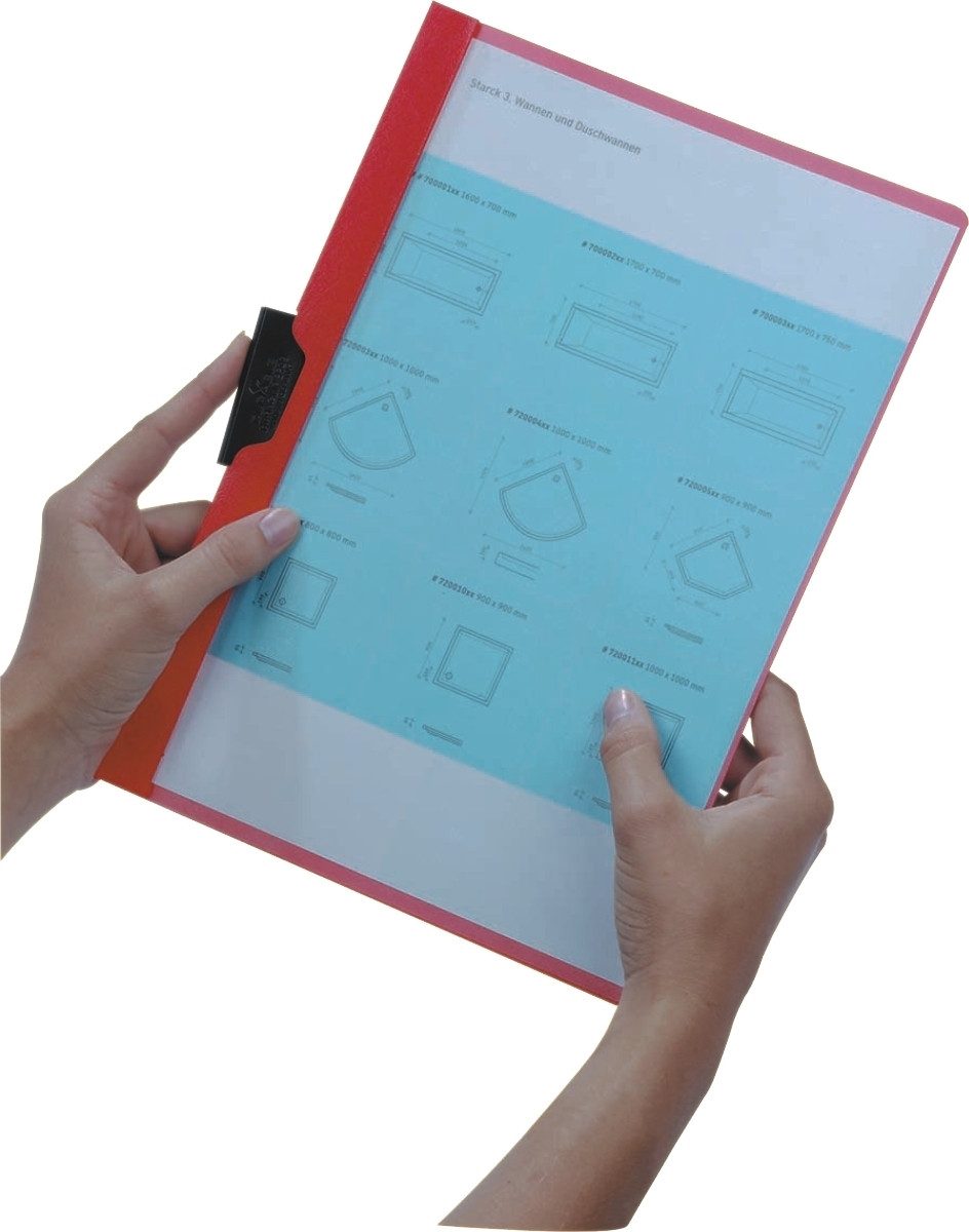 DURABLE Hefter Klemmmappe Duraclip Original 30 bis 30 Blatt A4 blau (25 Stück)