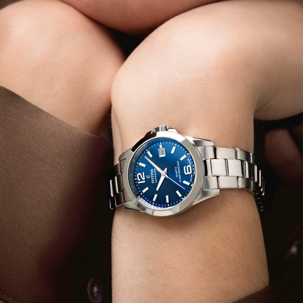 Festina Quarzuhr F20049/5, Armbanduhr, Damenuhr, Swiss Made, Edelstahlarmba günstig online kaufen