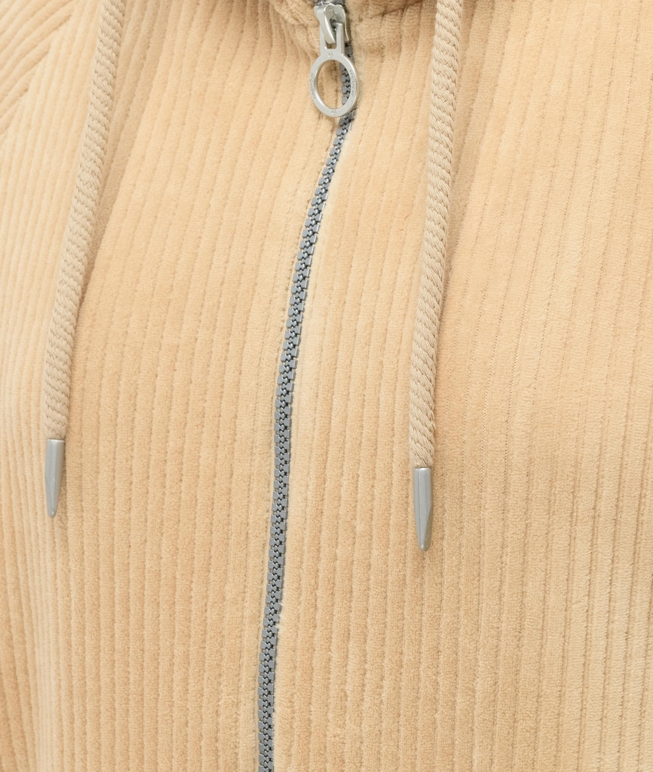 Ragwear Sweatjacke Corduly Cordy Freizeitjacke Zip-Hoodie aus weichem Kord in Samt-Haptik – Bild 4 von 4
