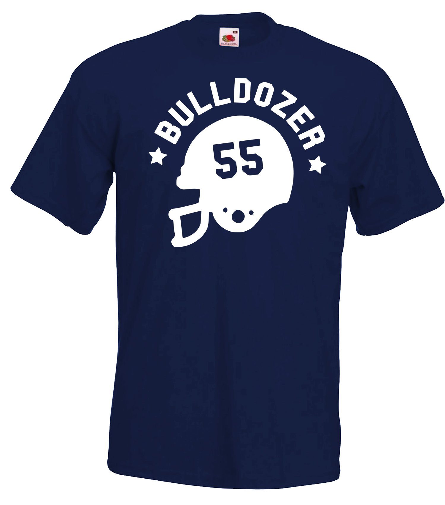 Youth Designz T-Shirt Bulldozer Herren Shirt mit trendigem Frontprint Navyblau