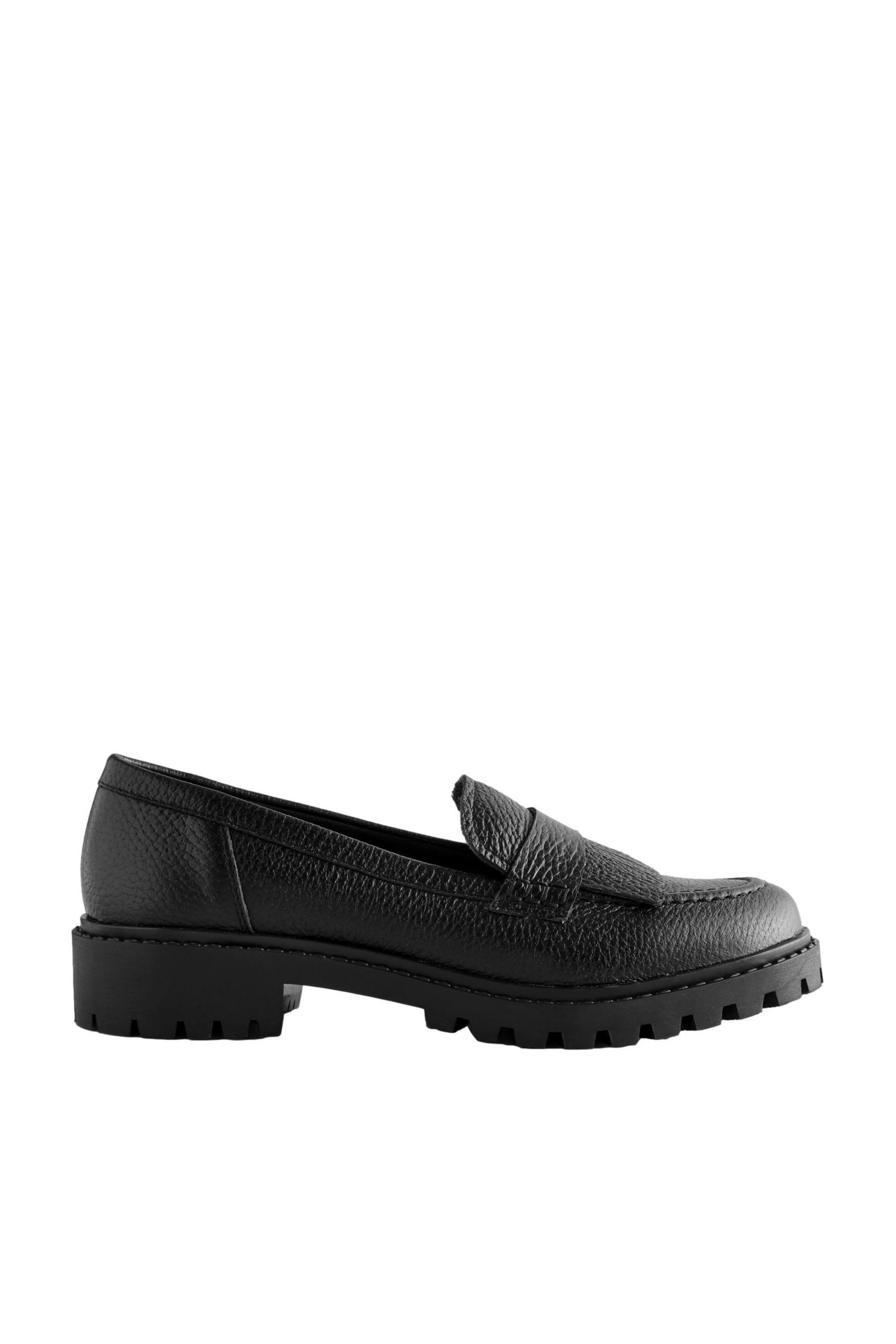 Premium Derbe Leder-Loafer mit Fransen Loafer
