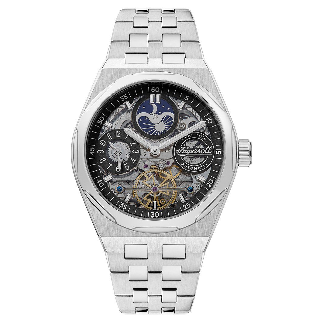Automatikuhr THE BROADWAY DUAL TIME Herrenuhr Edelstahl 43 I12901