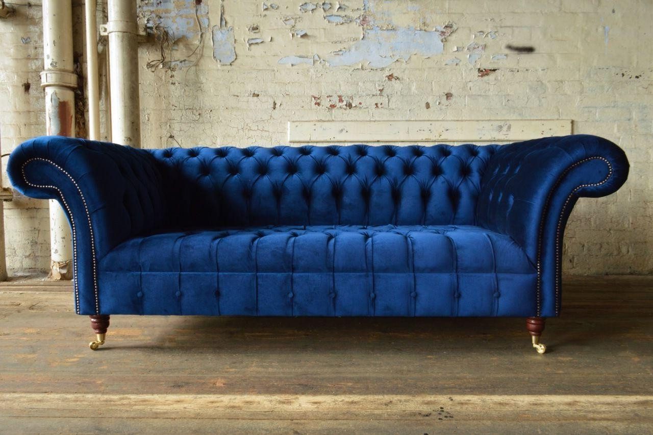 Xlmoebel Chesterfield-Sofa Neu Chesterfield Sofa für 3 Personen mit Polsterung, Hergestellt in Europa