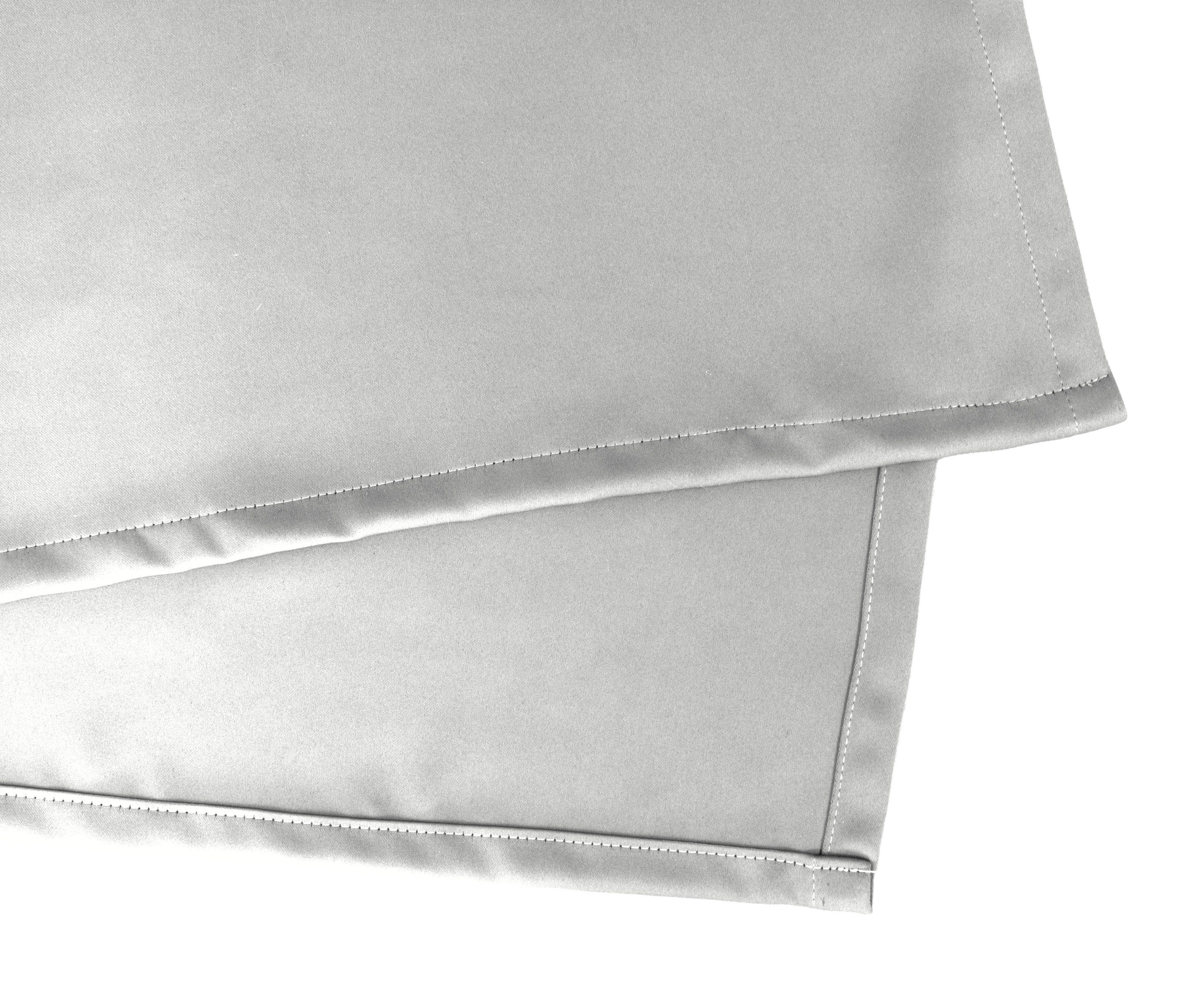 Kräuselband verdunkelnd, VHG, Verdunkelungsvorhang Uni Leon, (1 Polyester, Abdunklung, Polyester, St), grau/weiß