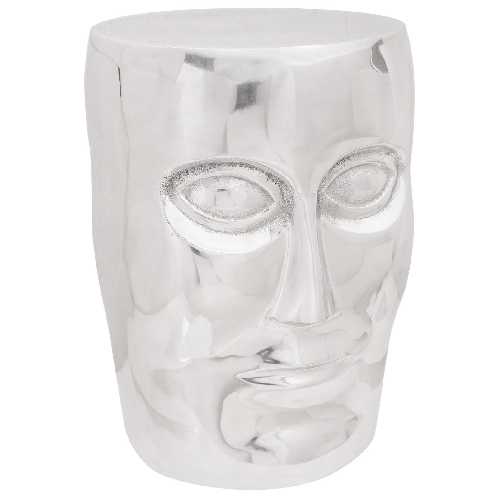 vidaXL Beistelltisch Hocker Silbern 33x33x45 cm Aluminium (1-St)