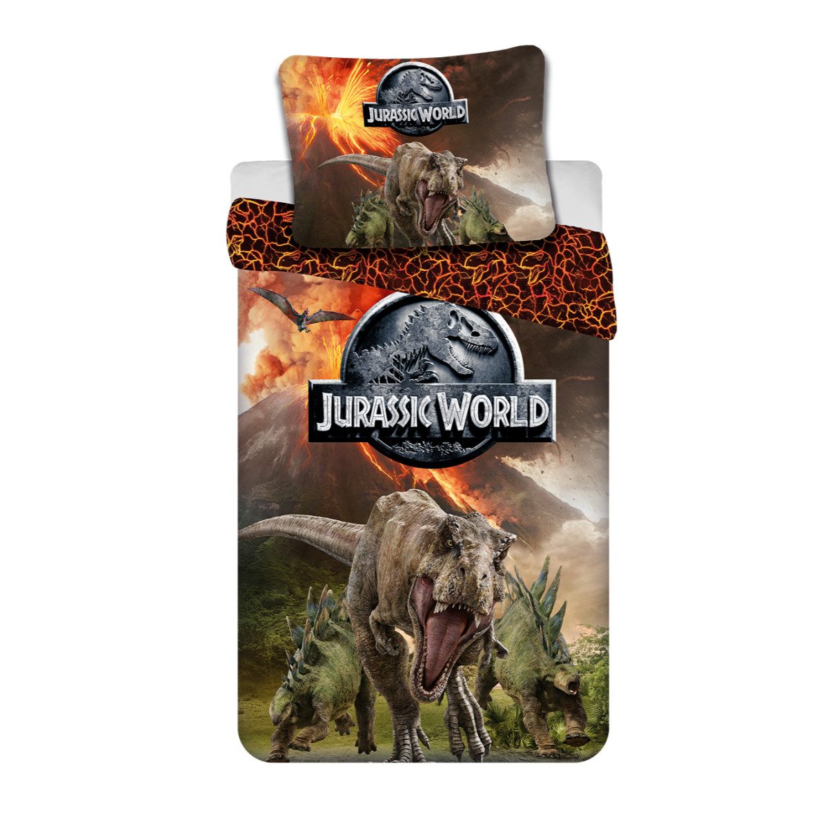 Jurassic World Bettwäsche 140 x 200 cm 70 x 90 cm Baumwolle Jugendzimmer, Baumwolle