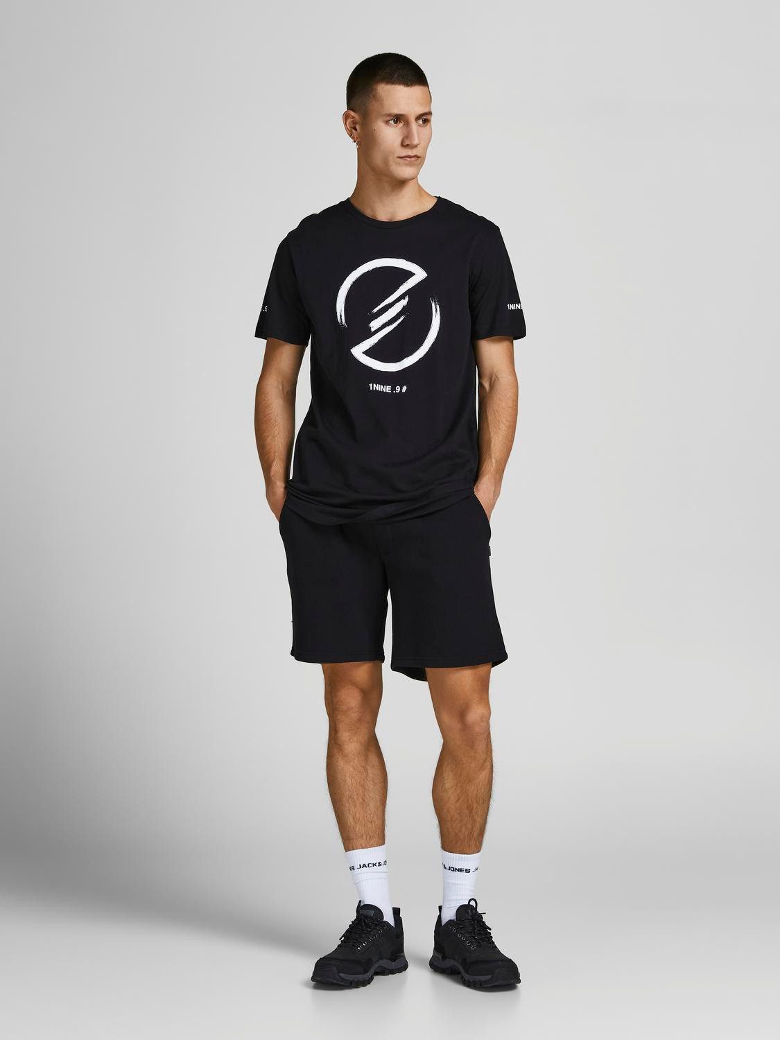 Jack & Jones Sweatshorts JPSTGORDON mit elastischem Bund unifarben, modisch, regular fit, Webstoff