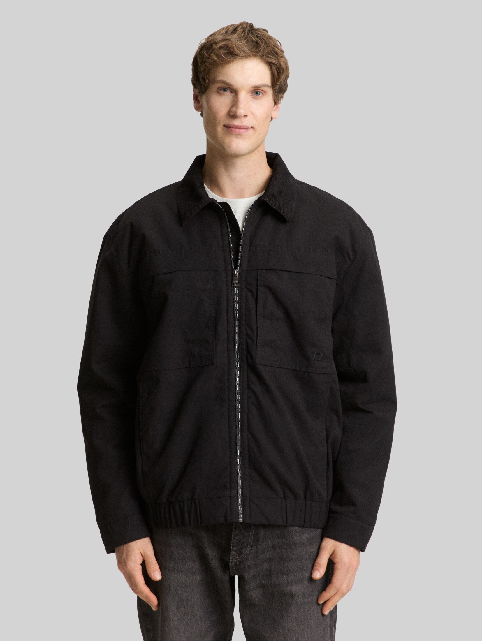 TOM TAILOR Denim Winterjacke Jacken Relaxed Fit Jacke mit Cord-Kragen
