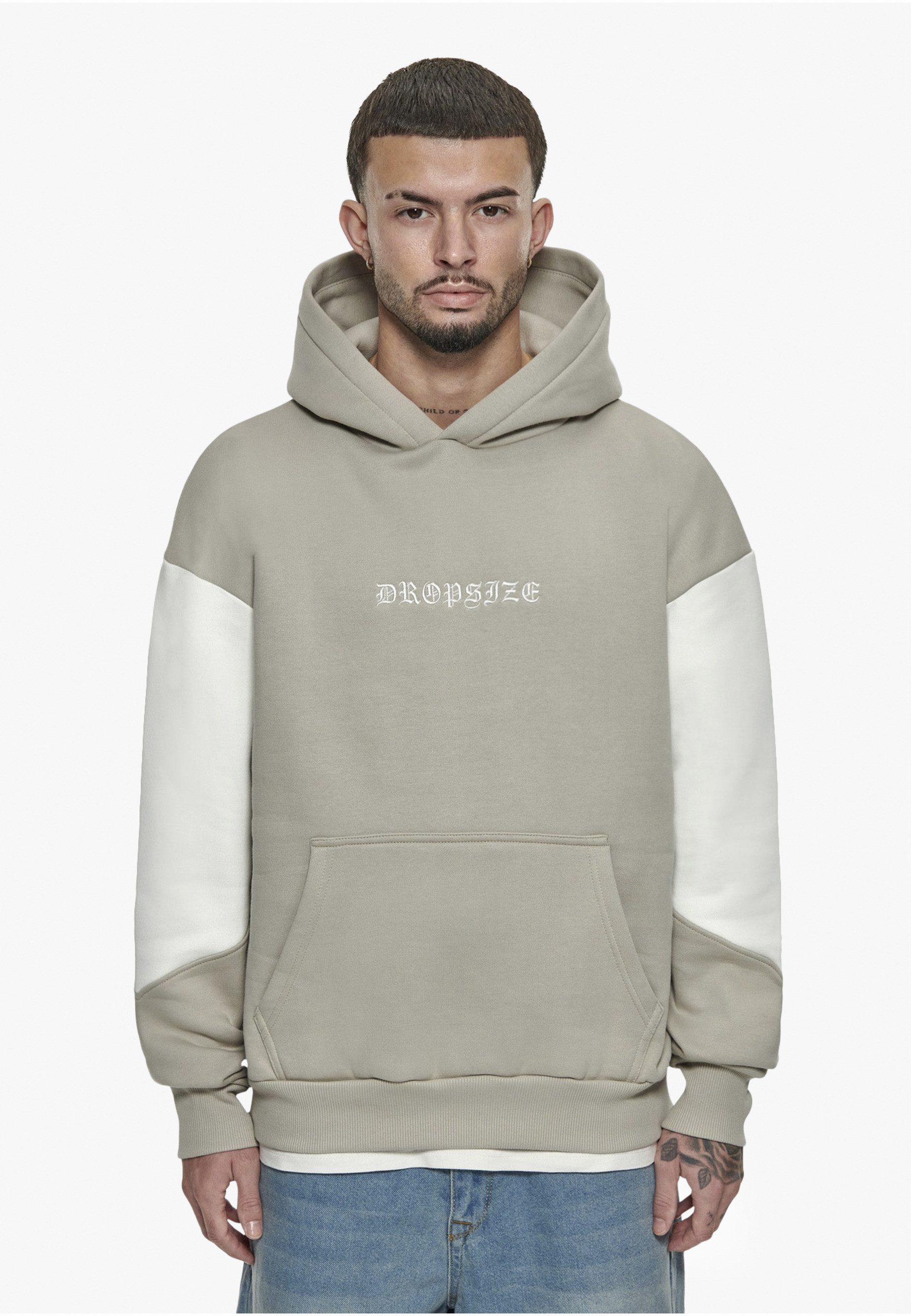 Dropsize Kapuzenpullover Dropsize Herren Dropsize Heavy Oversize Split Colour V2 Hoodie (1-tlg)