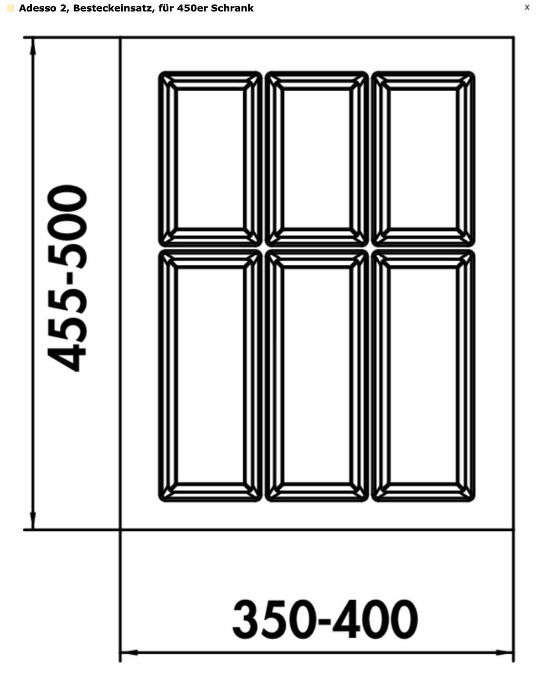 Naber Küchenregal NABER Adesso 2, Besteckeinsatz, für 450er Schrank