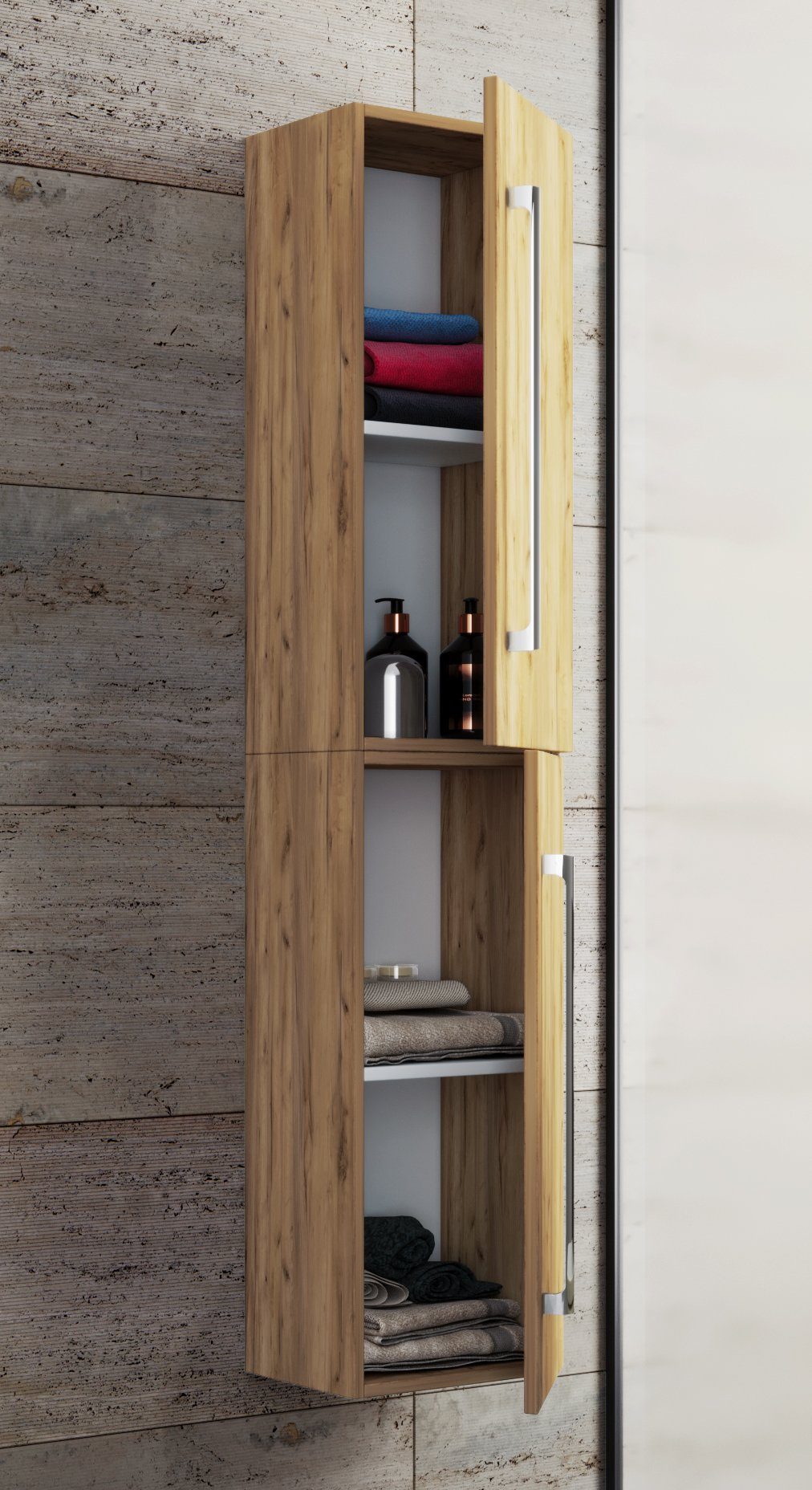 VCM Hochschrank Holz Badmöbel Bad Hochschrank günstig online kaufen