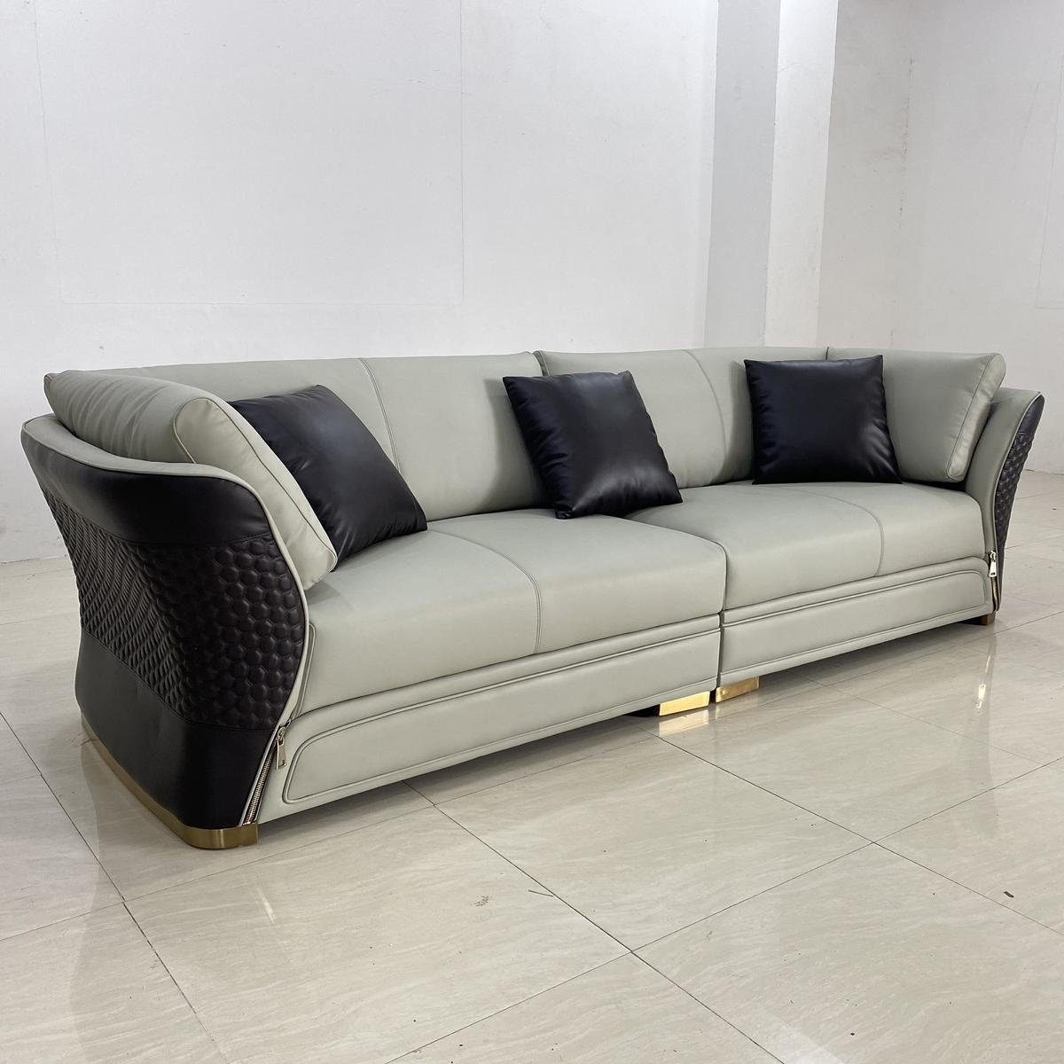 JVmoebel 4-Sitzer, Couch Polster Design Sofa Moderne 4er Sitz Sofas Wohn Zimmer Weiß