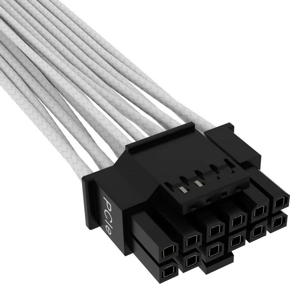 Corsair Premium-12+4-Pin-12VHPWR-600-W-Kabel Computer-Kabel, Garantiert für  die Verwendung mit allen CORSAIR-Netzteilen vom Typ