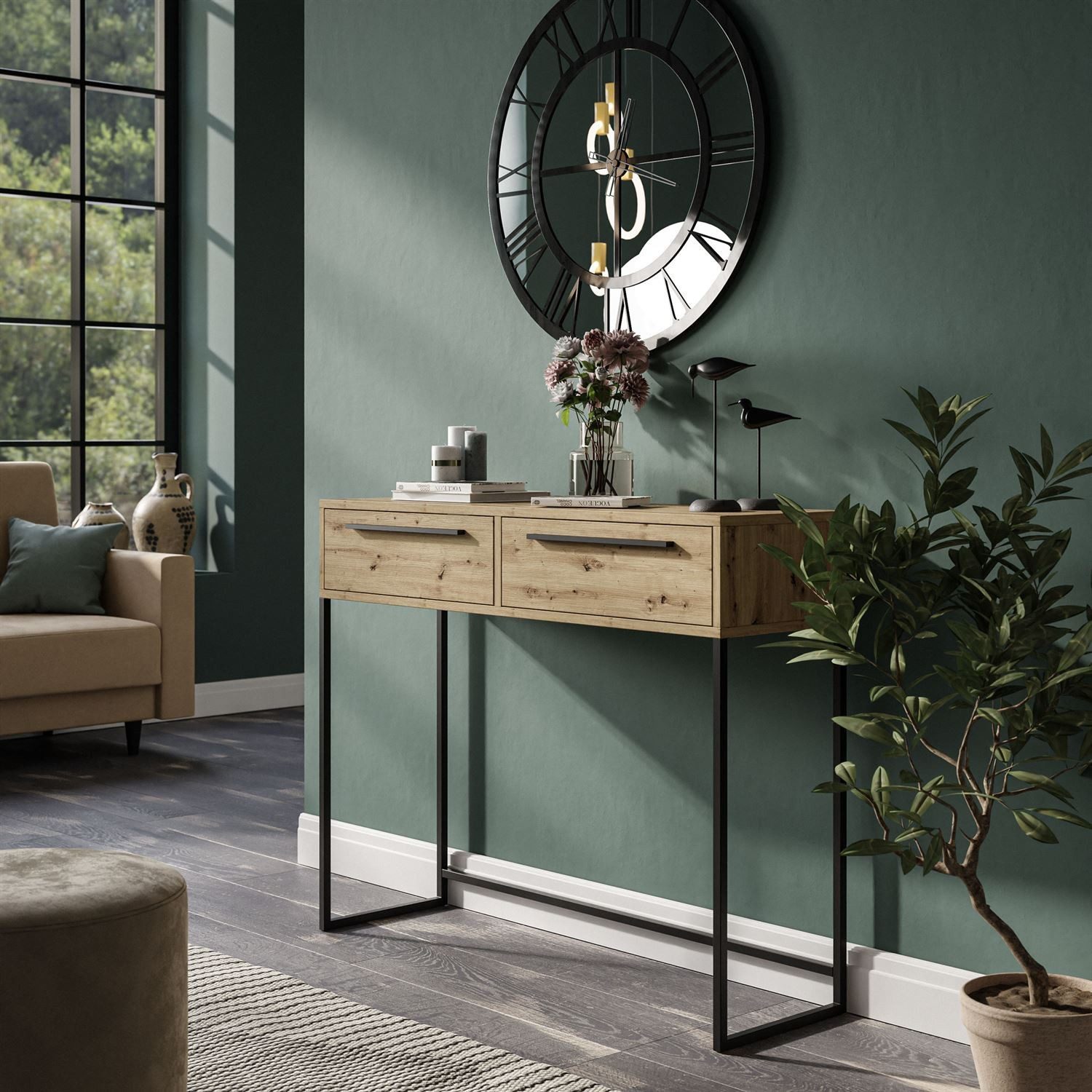 ALLHOUSE24 Konsolentisch ARTISAN EICHE 100 mit günstig online kaufen