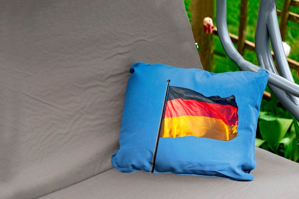 Outdoor-Dekorationskissen, der Dekokissen deutschen Flagge, Dekokissenbezug, MuchoWow Polyester, Kissenhülle Foto