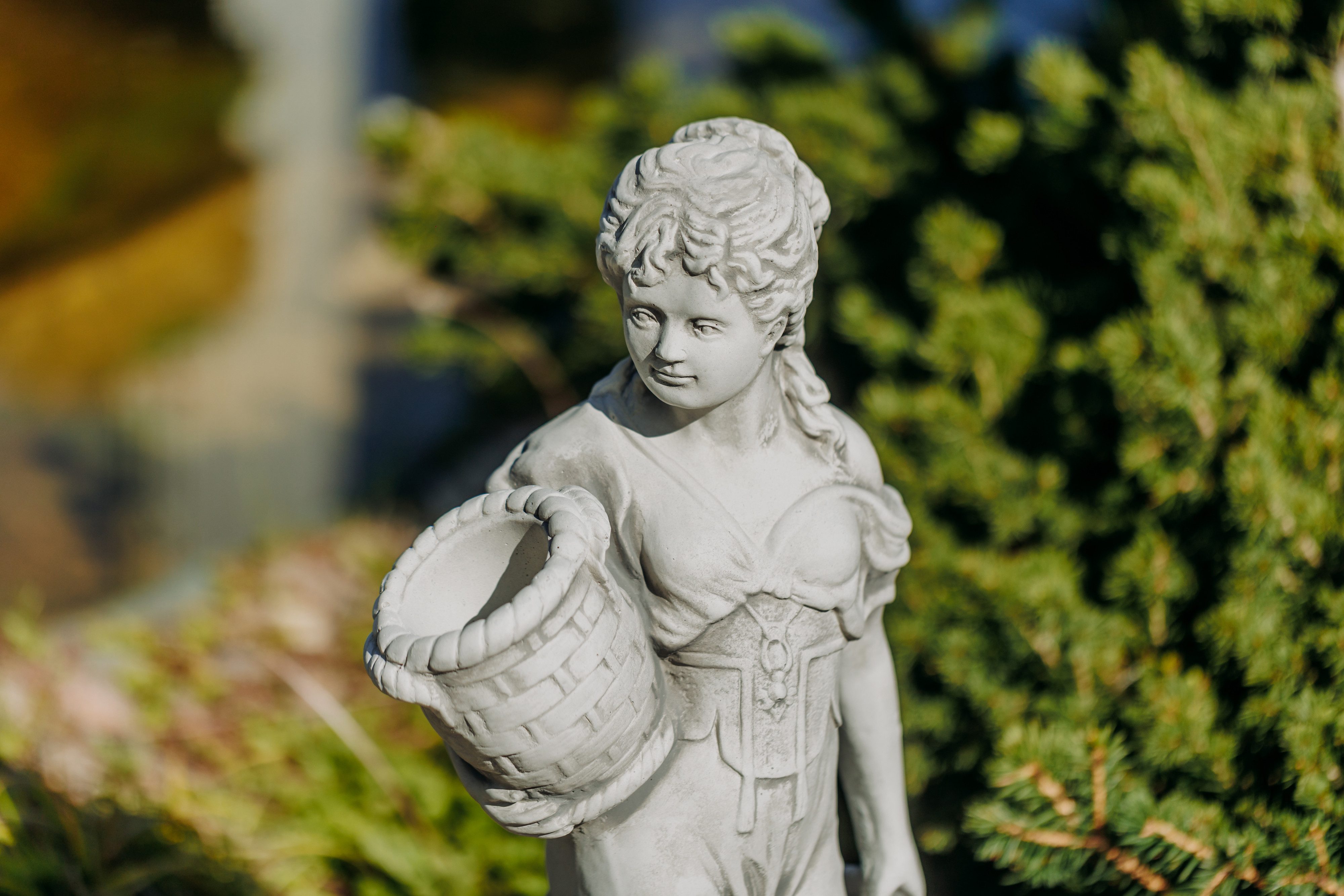 gartendekoparadies.de Gartenfigur Frauen-Statue Sommer, Steinfigur, H. 69 c günstig online kaufen