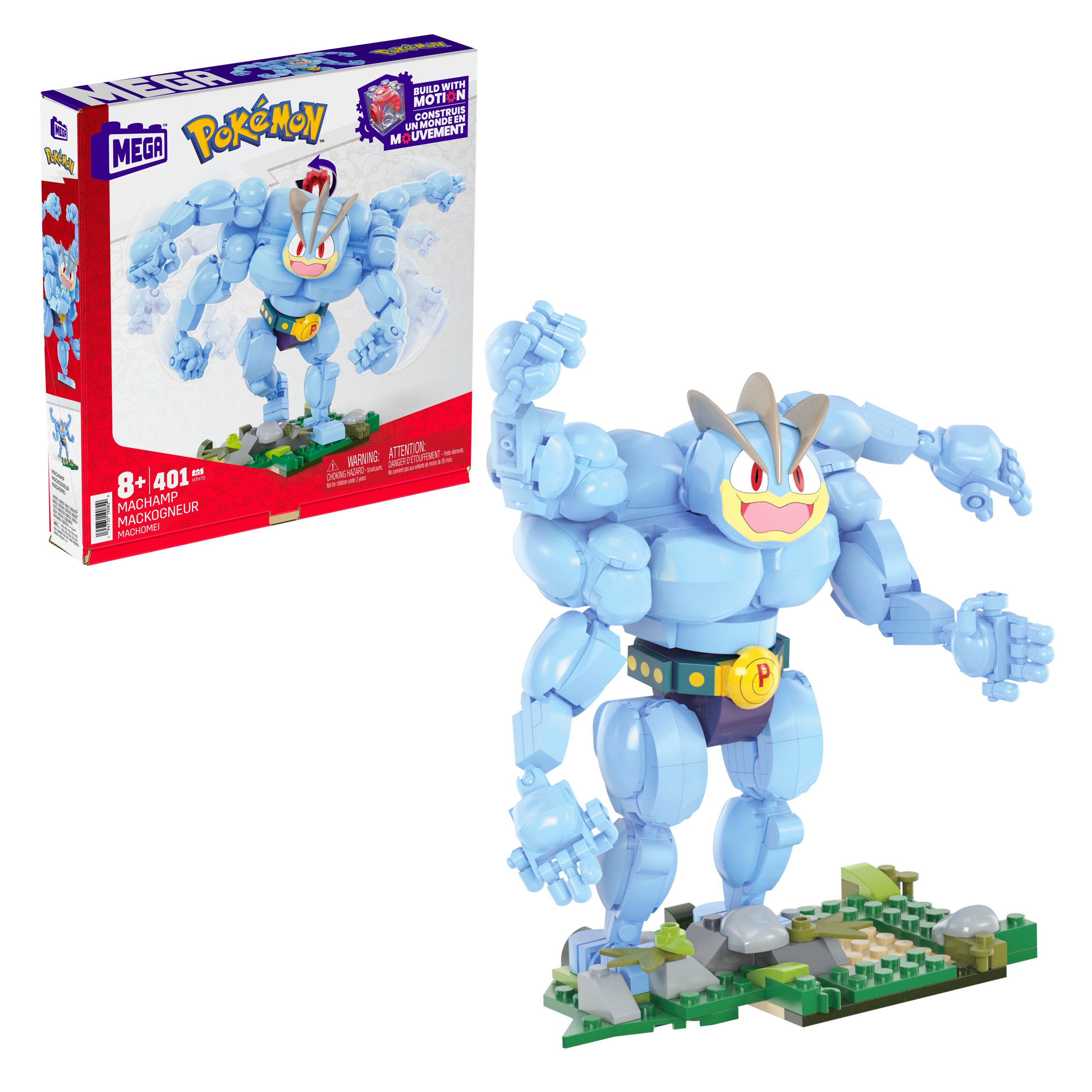 MEGA Pokémon Machomei 399-teiliges Bauset HTH70 Konstruktions-Spielset, (Bauset)